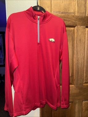 Knights Apparel Red Men's Half-Zip Performance Pullover